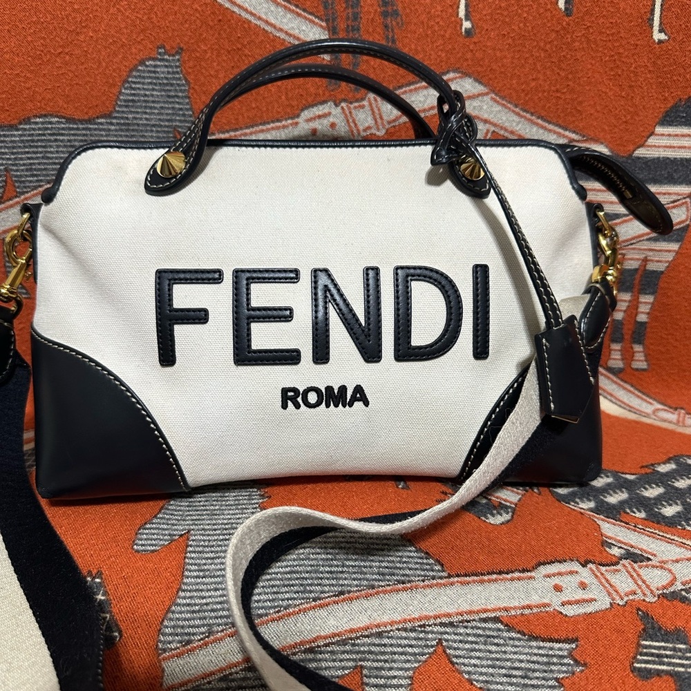 Fendi Black and White Crossbody Bag